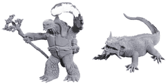 D&D Unpainted Minis (Wave 24) - Tortle Druid & Wild Shape Giant Lizard